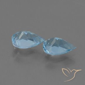 Pedras preciosas de Topázio Azul Suíço natural de 1.57 ct, Formato de pêra, VS