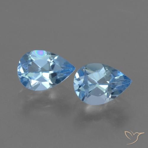 1.77ctw Natural Azul Suíço Topázio, Formato de pêra, VVS-VS