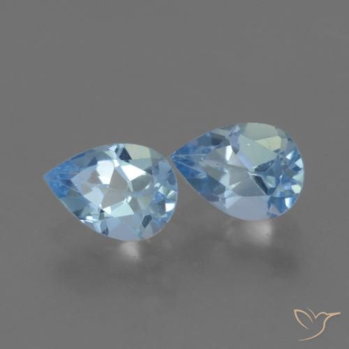 Pedras preciosas de Topázio Azul Suíço natural de 1.77 ct, Formato de pêra, VVS-VS
