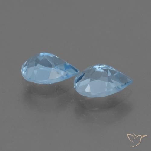 Pedras preciosas de Topázio Azul Suíço natural de 1.77 ct, Formato de pêra, VVS-VS
