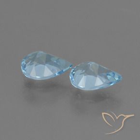 Pedras preciosas de Topázio Céu azul natural de 1.47 ct, Formato de pêra, VS