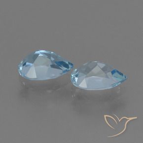 Pedras preciosas de Topázio Azul Suíço natural de 1.80 ct, Formato de pêra, VS