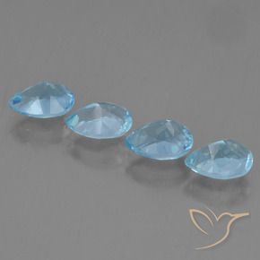 Pedras preciosas de Topázio Céu azul natural de 3.67 ct, Formato de pêra, VVS-VS