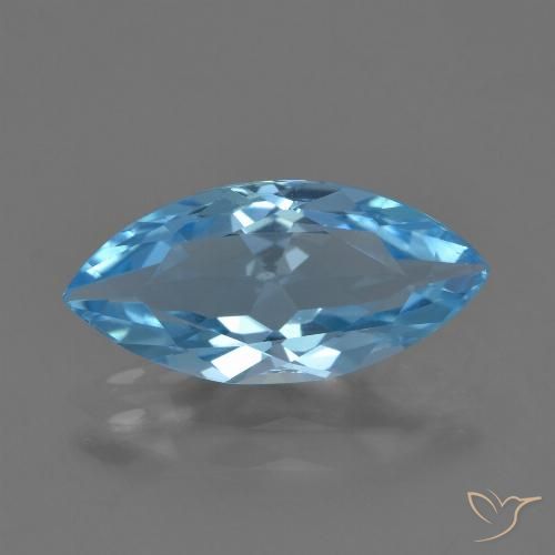 3.46ct Natural Céu azul Topázio, Marquesa, VVS