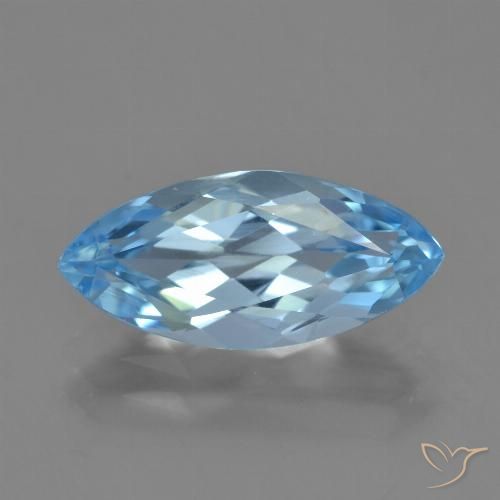 3.68ct Natural Azul Suíço Topázio, Marquesa, VS