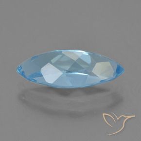 Topázio Azul Suíço Natural 3.68ct, Marquesa, VS