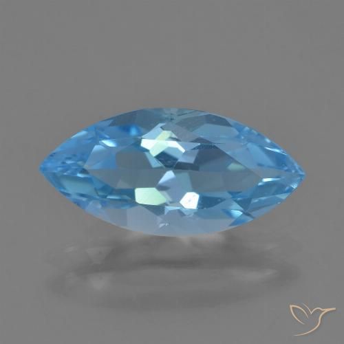 3.60ct Natural Azul Suíço Topázio, Marquesa, VVS