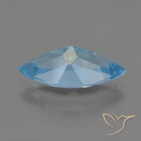 Topázio Azul Suíço Natural 3.60ct, Marquesa, VVS
