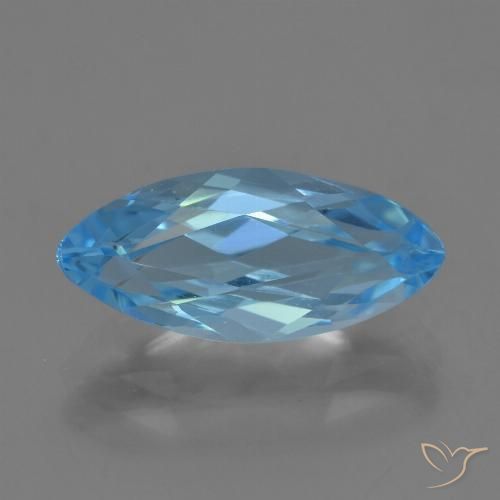 3.92ct Natural Azul Suíço Topázio, Marquesa, VVS