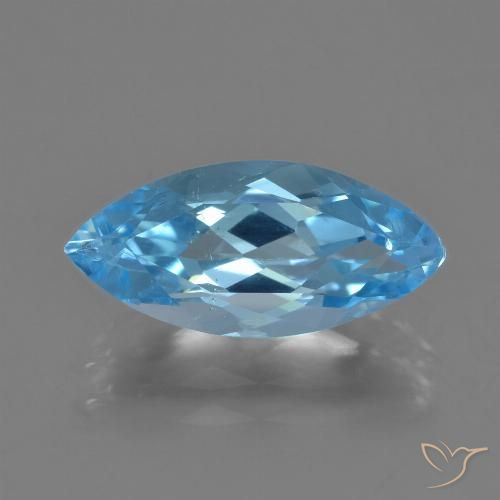 3.50ct Natural Azul Suíço Topázio, Marquesa, VS