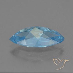 Topázio Azul Suíço Natural 3.50ct, Marquesa, VS