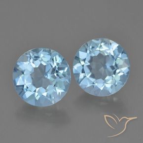 Pedras preciosas de Topázio Céu azul natural de 4.70 ct, Redondo, VVS-VS