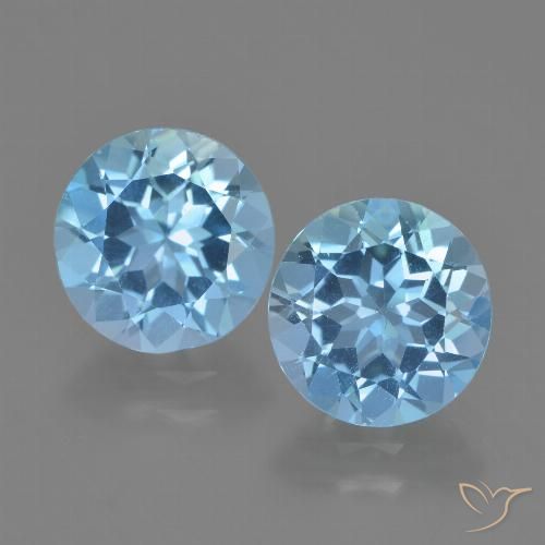 4.72ctw Natural Azul Suíço Topázio, Redondo, VS