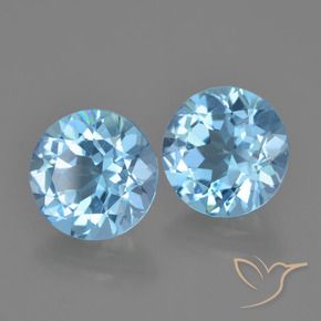 Pedras preciosas de Topázio Azul Suíço natural de 4.72 ct, Redondo, VS