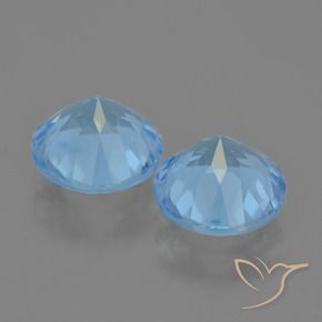 Pedras preciosas de Topázio Azul Suíço natural de 4.72 ct, Redondo, VS