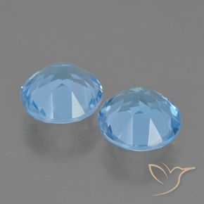 Pedras preciosas de Topázio Céu azul natural de 4.55 ct, Redondo, VS