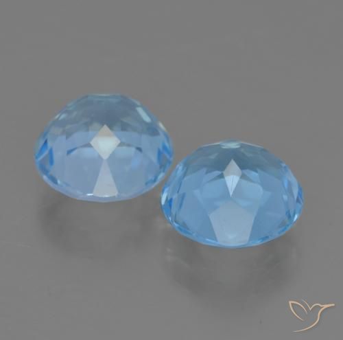 Pedras preciosas de Topázio Azul Suíço natural de 4.96 ct, Redondo, VS
