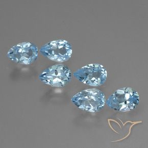 Pedras preciosas de Topázio Azul Suíço natural de 3.54 ct, Formato de pêra, VS