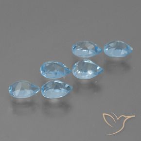 Pedras preciosas de Topázio Azul Suíço natural de 3.54 ct, Formato de pêra, VS