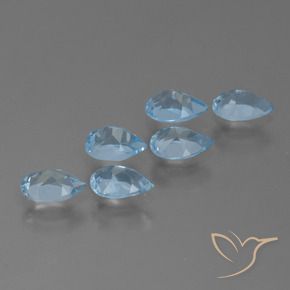 Pedras preciosas de Topázio Azul Suíço natural de 3.06 ct, Formato de pêra, VS