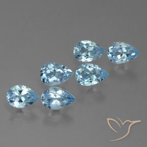 Pedras preciosas de Topázio Azul Suíço natural de 3.46 ct, Formato de pêra, VVS-VS