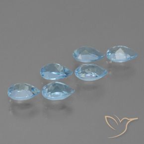 Pedras preciosas de Topázio Azul Suíço natural de 3.46 ct, Formato de pêra, VS