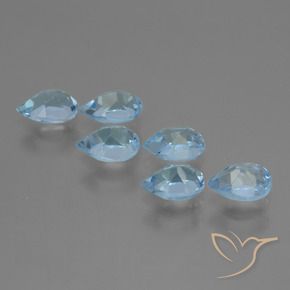 Pedras preciosas de Topázio Céu azul natural de 3.38 ct, Formato de pêra, VS