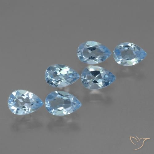 3.22ctw Natural Céu azul Topázio, Formato de pêra, VS