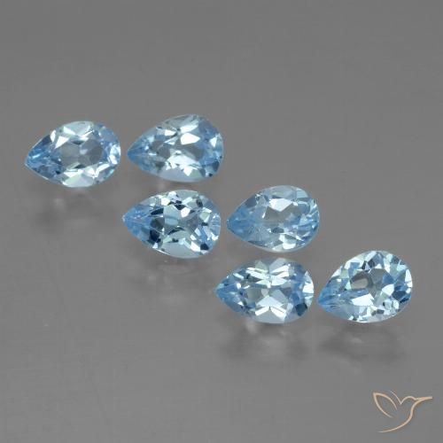 3.05ctw Natural Azul Suíço Topázio, Formato de pêra, VS