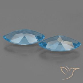 Pedras preciosas de Topázio Azul Suíço natural de 7.12 ct, Marquesa, VVS