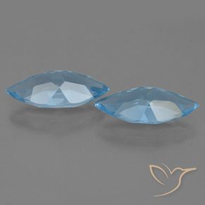 Pedras preciosas de Topázio Céu azul natural de 6.44 ct, Marquesa, VVS