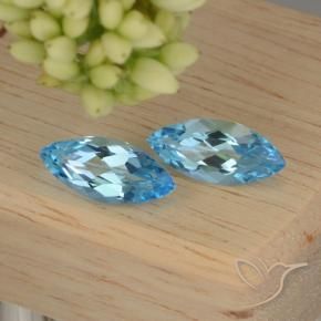 Pedras preciosas de Topázio Azul Suíço natural de 6.61 ct, Marquesa, VVS