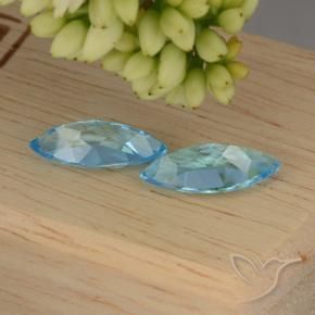 Pedras preciosas de Topázio Azul Suíço natural de 6.61 ct, Marquesa, VVS