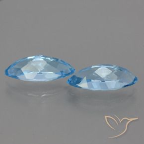 Pedras preciosas de Topázio Céu azul natural de 7.95 ct, Marquesa, VVS