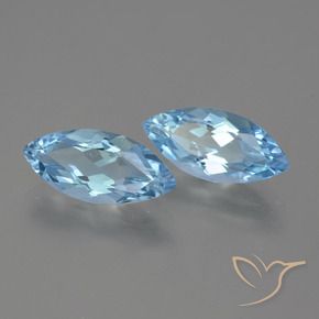 Pedras preciosas de Topázio Céu azul natural de 6.43 ct, Marquesa, VVS-VS