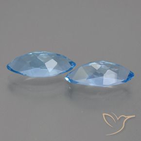 Pedras preciosas de Topázio Azul Suíço natural de 7.89 ct, Marquesa, VVS