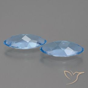 Pedras preciosas de Topázio Céu azul natural de 7.34 ct, Marquesa, VVS-VS