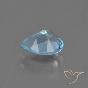 Topázio Céu azul Natural 0.90ct, Formato de pêra, VVS-VS