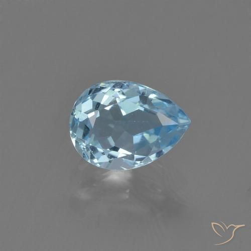 0.92ct Natural Céu azul Topázio, Formato de pêra, VVS-VS