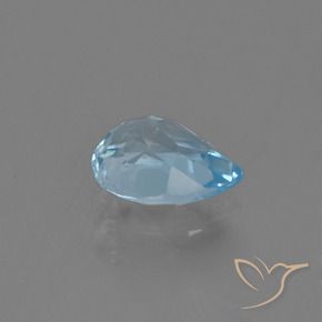 Topázio Céu azul Natural 0.92ct, Formato de pêra, VVS-VS