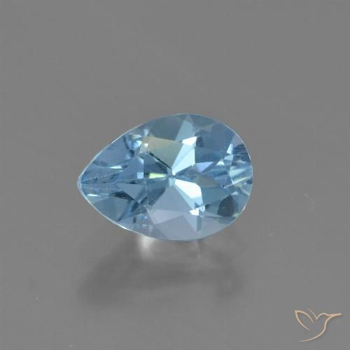 0.93ct Natural Azul Suíço Topázio, Formato de pêra, VVS-VS