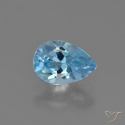 0.93ct Natural Azul Suíço Topázio, Formato de pêra, VVS-VS