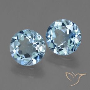 Pedras preciosas de Topázio Céu azul natural de 4.25 ct, Redondo, VVS-VS