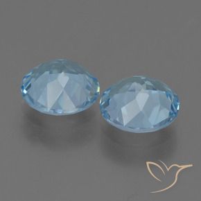 Pedras preciosas de Topázio Céu azul natural de 4.25 ct, Redondo, VVS-VS