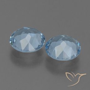Pedras preciosas de Topázio Céu azul natural de 4.39 ct, Redondo, VVS-VS
