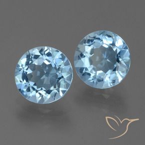 Pedras preciosas de Topázio Azul Suíço natural de 4.73 ct, Redondo, VVS-VS