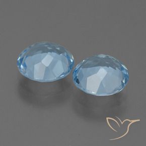 Pedras preciosas de Topázio Céu azul natural de 4.46 ct, Redondo, VVS-VS