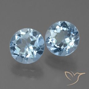 Pedras preciosas de Topázio Céu azul natural de 4.74 ct, Redondo, VVS-VS