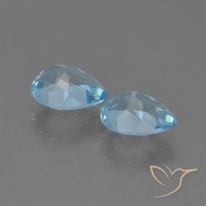 Pedras preciosas de Topázio Céu azul natural de 1.69 ct, Formato de pêra, VS