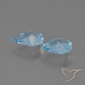Pedras preciosas de Topázio Céu azul natural de 1.28 ct, Formato de pêra, VS